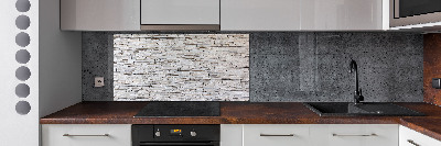 Glass splashback Stone wall