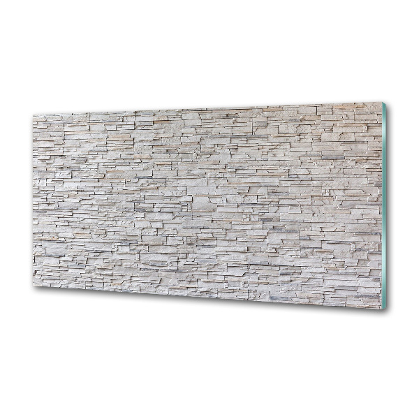 Glass splashback Stone wall