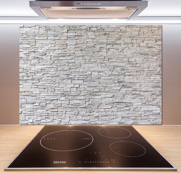 Glass splashback Stone wall