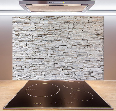 Glass splashback Stone wall