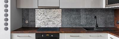 Glass splashback Stone wall