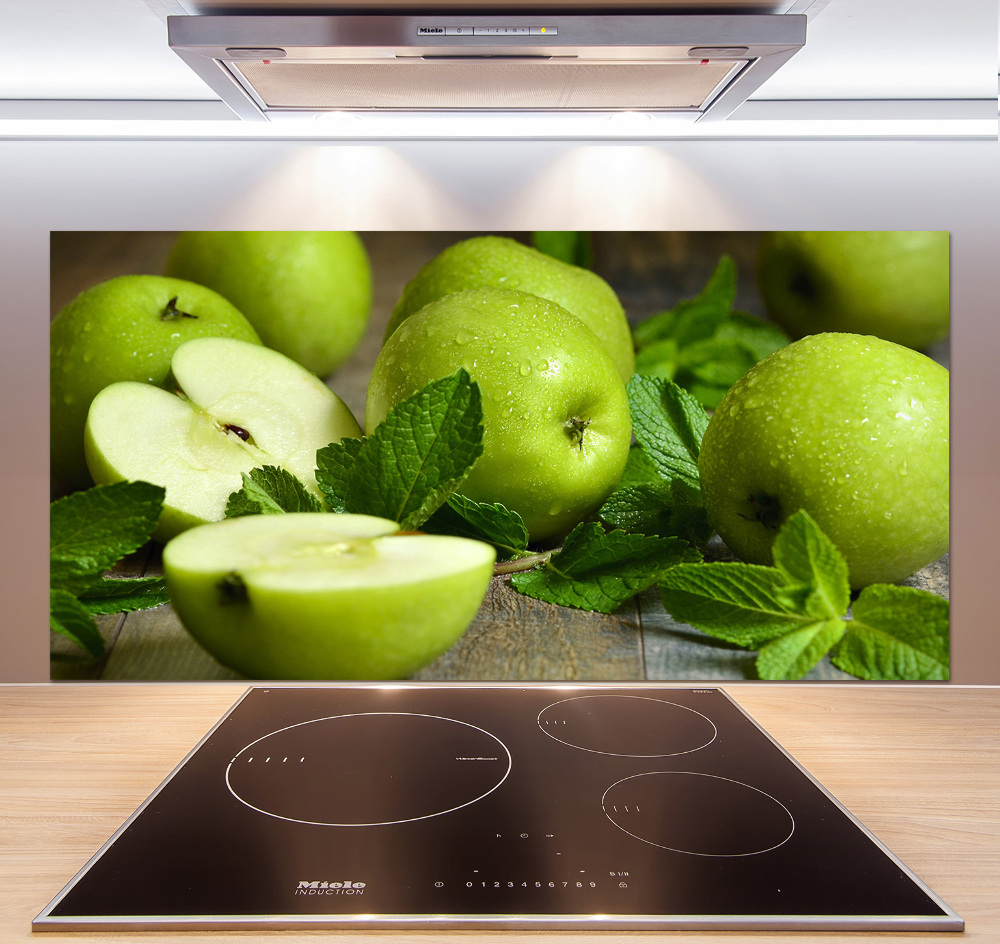 Cooker splashback Green apples