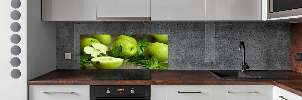 Cooker splashback Green apples