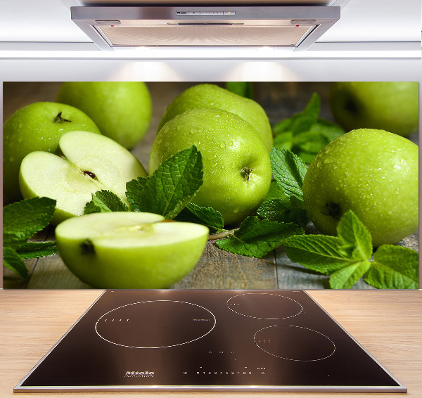 Cooker splashback Green apples