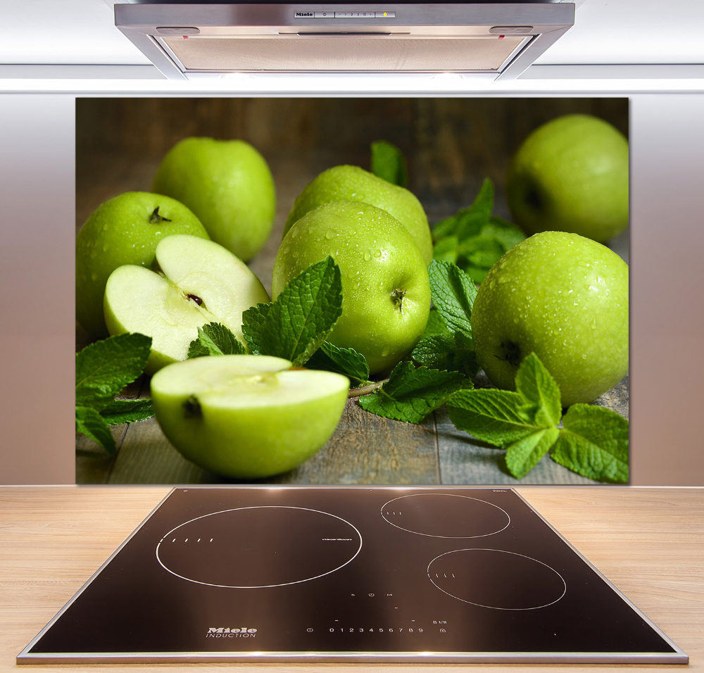 Cooker splashback Green apples