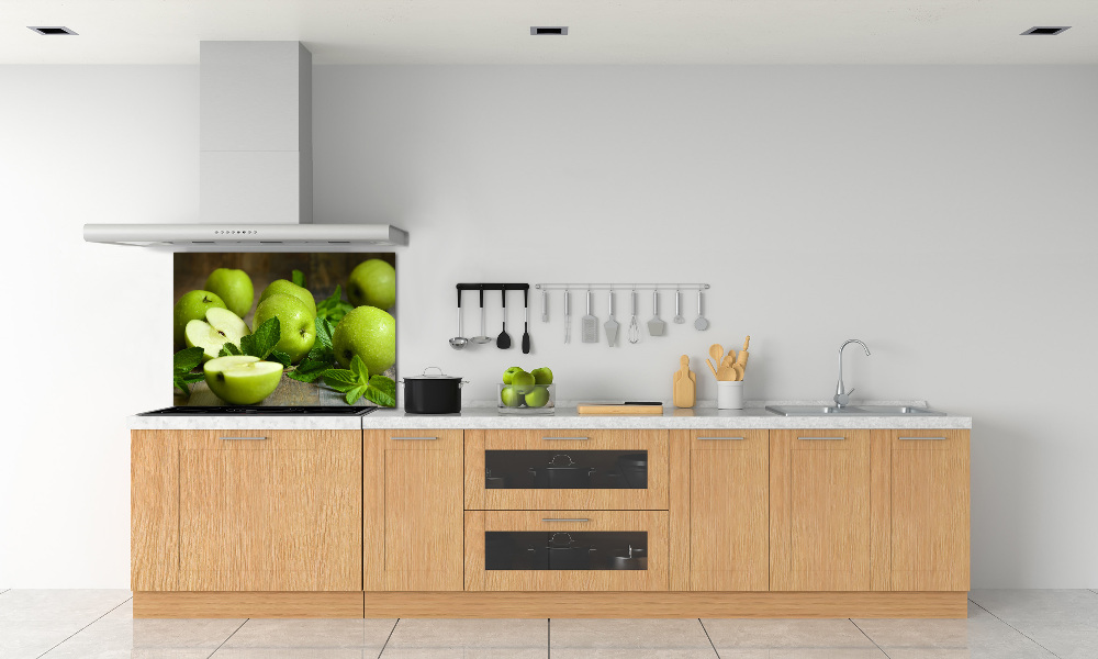 Cooker splashback Green apples