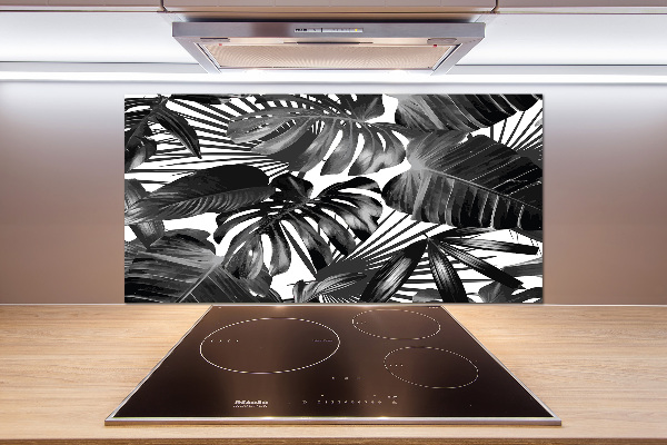 Cooker splashback Tropical leaves