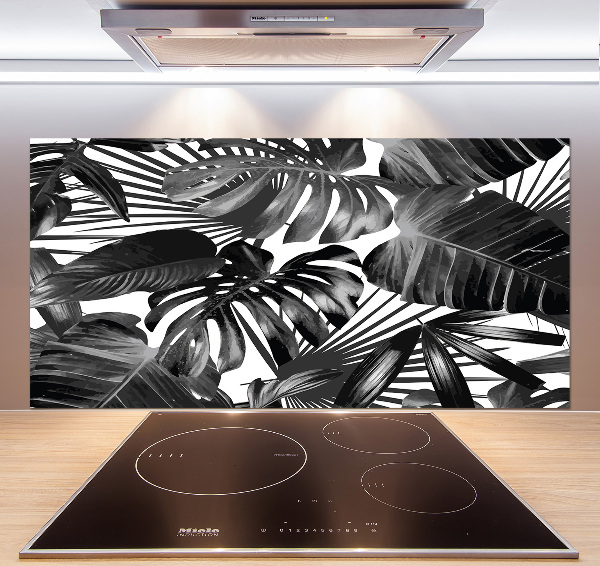 Cooker splashback Tropical leaves