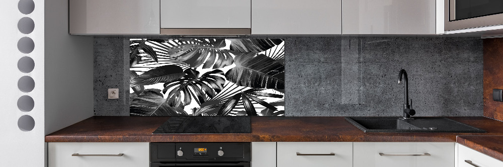 Cooker splashback Tropical leaves