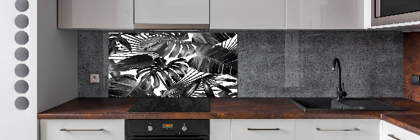 Cooker splashback Tropical leaves