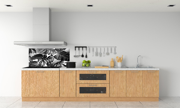 Cooker splashback Tropical leaves