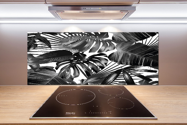 Cooker splashback Tropical leaves