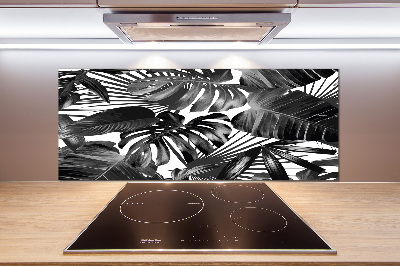 Cooker splashback Tropical leaves