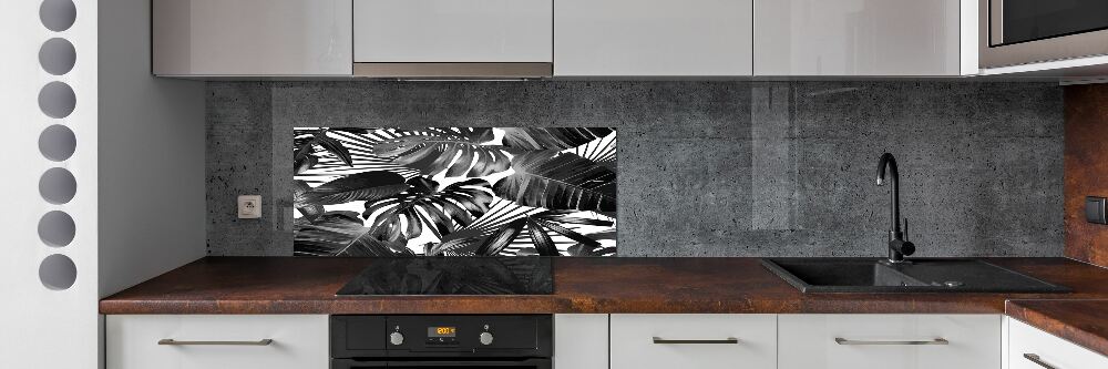 Cooker splashback Tropical leaves