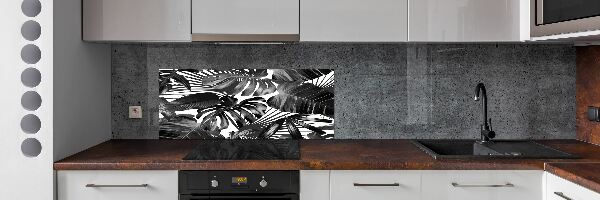 Cooker splashback Tropical leaves