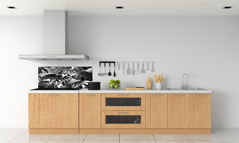 Cooker splashback Tropical leaves