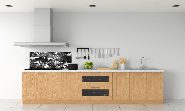 Cooker splashback Tropical leaves