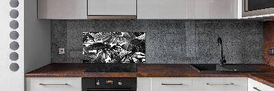 Cooker splashback Tropical leaves