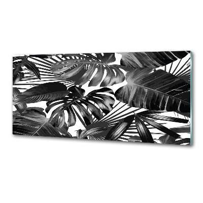 Cooker splashback Tropical leaves