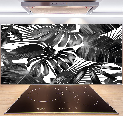 Cooker splashback Tropical leaves