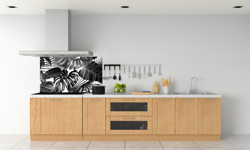 Cooker splashback Tropical leaves