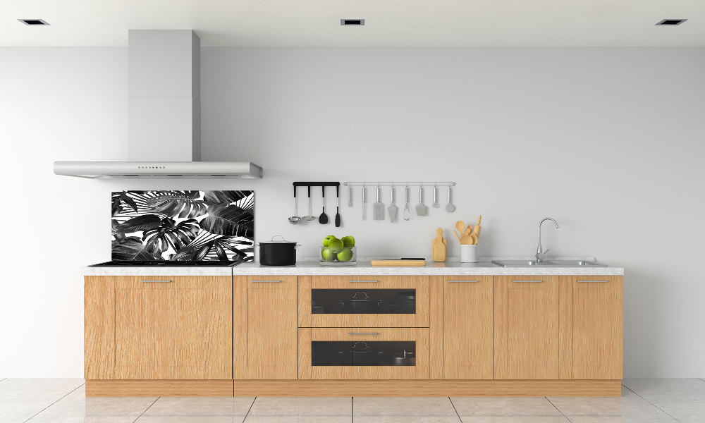 Cooker splashback Tropical leaves