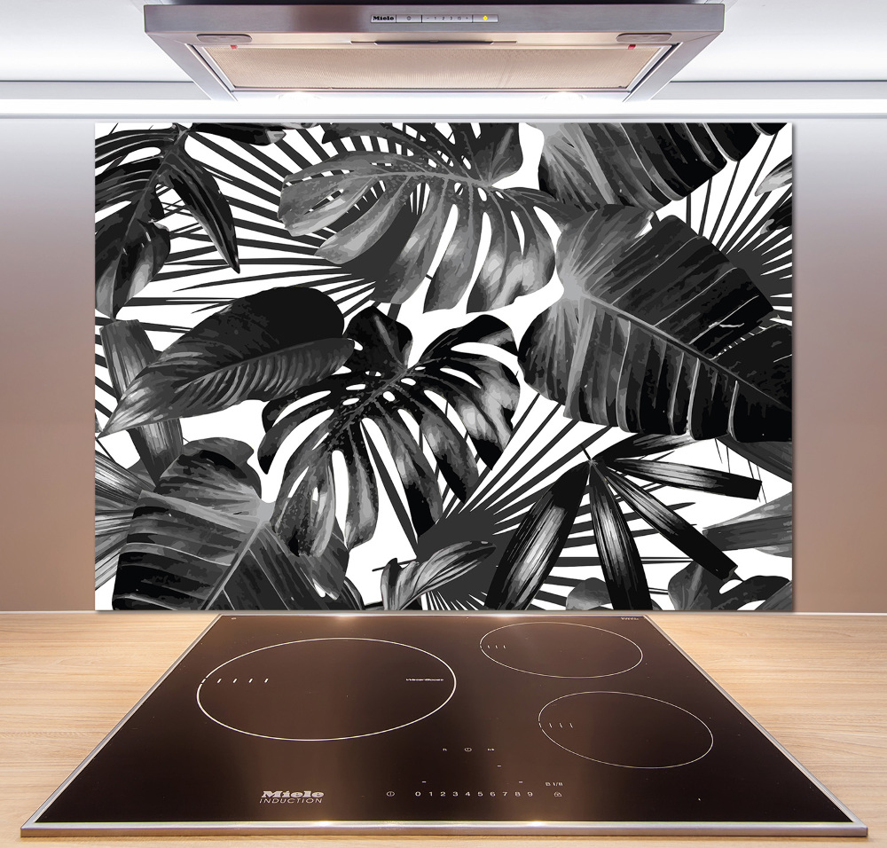 Cooker splashback Tropical leaves