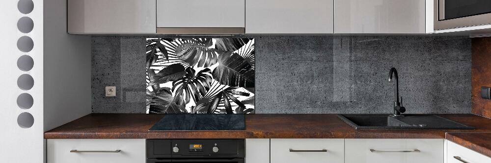 Cooker splashback Tropical leaves