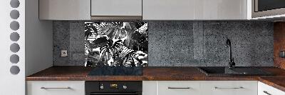 Cooker splashback Tropical leaves