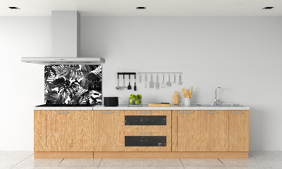 Cooker splashback Tropical leaves