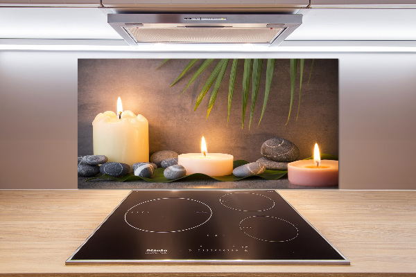 Hob splashback Burning candles