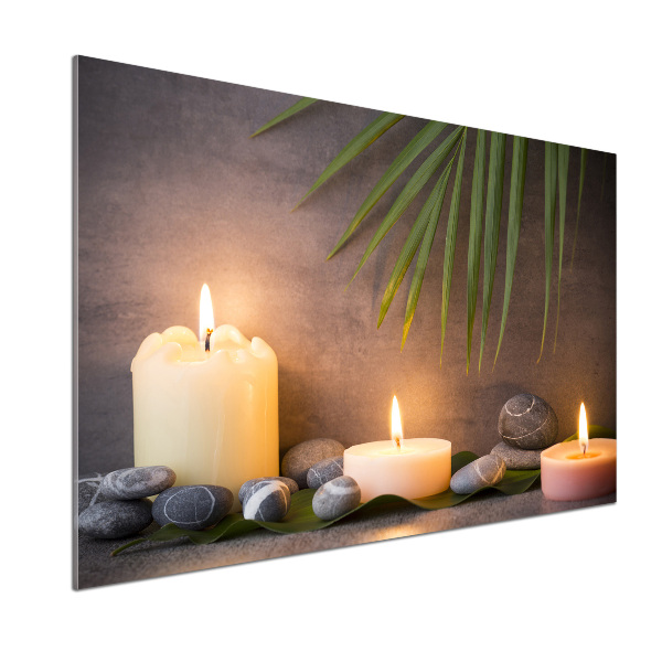 Hob splashback Burning candles