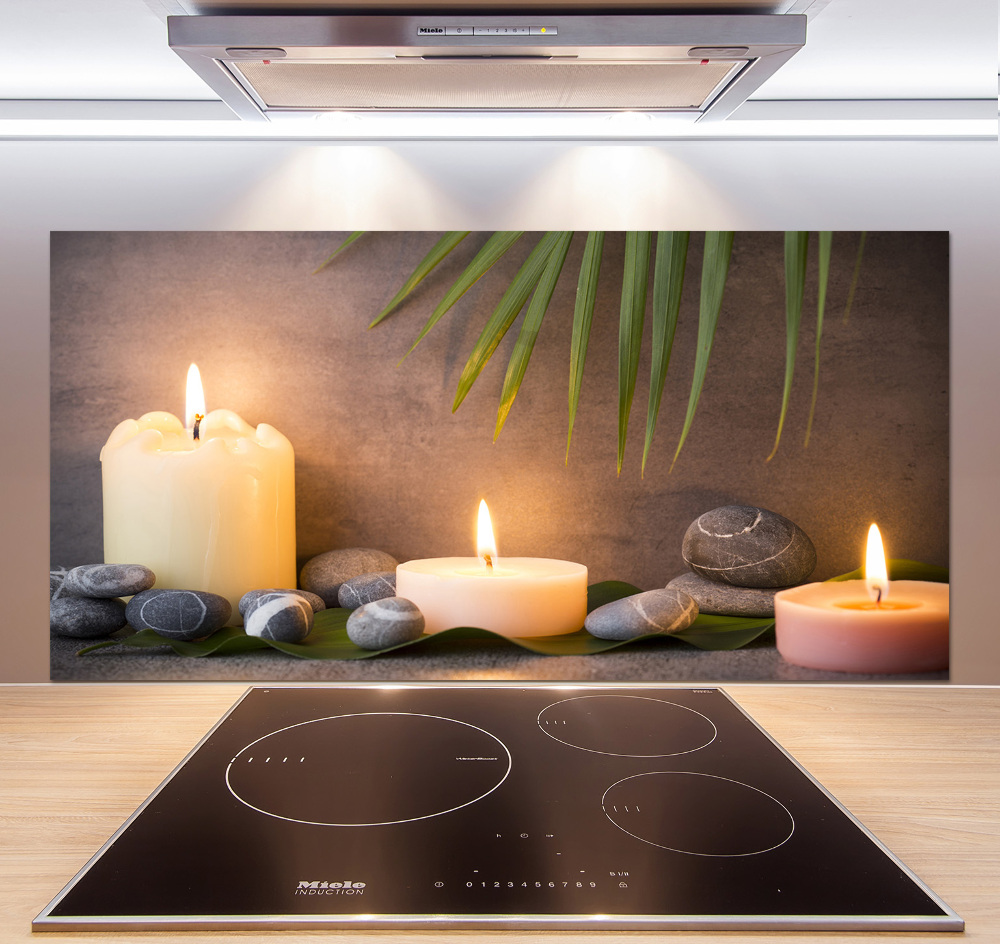 Hob splashback Burning candles