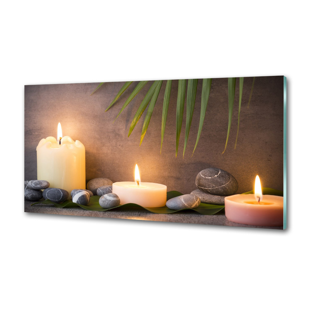 Hob splashback Burning candles