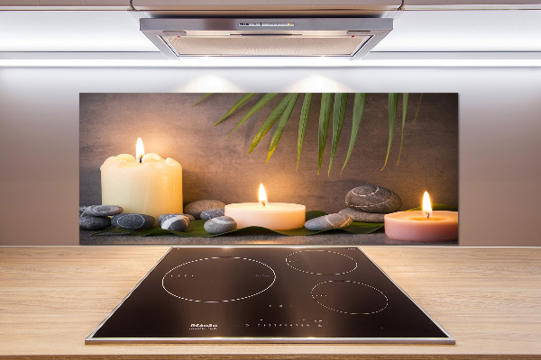 Hob splashback Burning candles