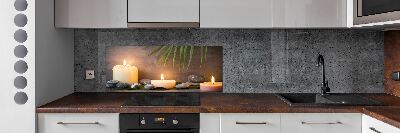 Hob splashback Burning candles