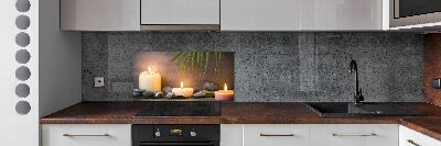 Hob splashback Burning candles