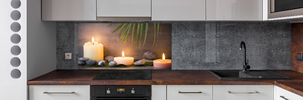 Hob splashback Burning candles