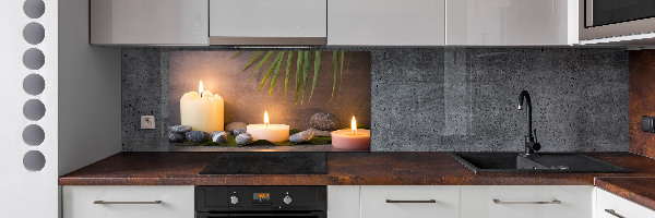 Hob splashback Burning candles