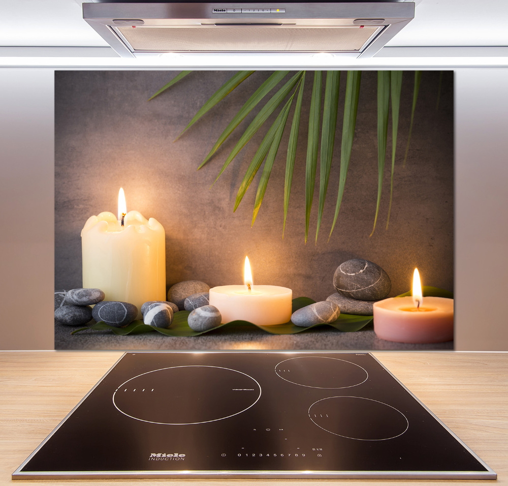 Hob splashback Burning candles