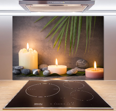 Hob splashback Burning candles