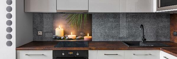 Hob splashback Burning candles