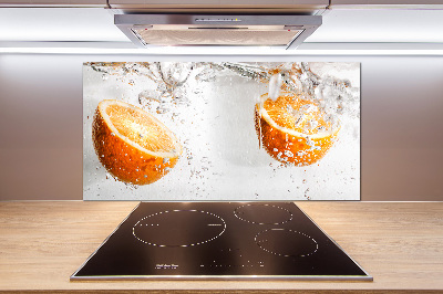 Cooker splashback Oranges under water