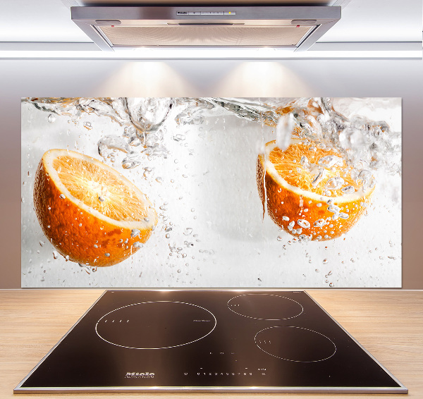 Cooker splashback Oranges under water