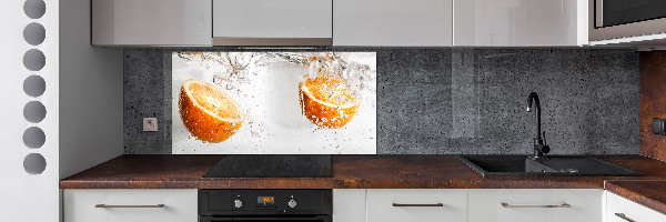 Cooker splashback Oranges under water