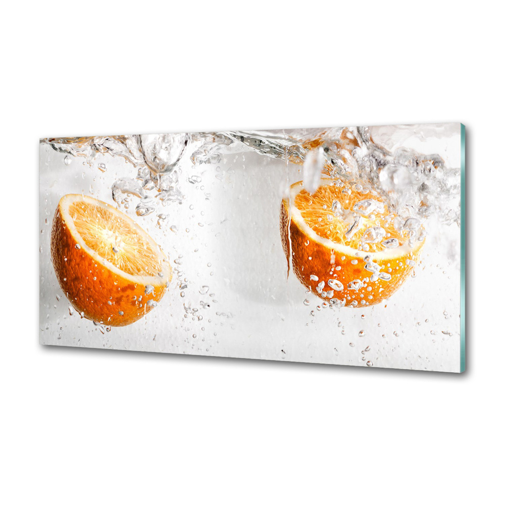 Cooker splashback Oranges under water