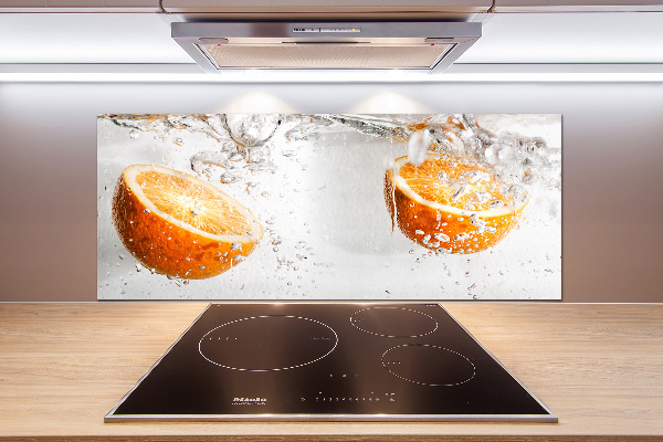 Cooker splashback Oranges under water