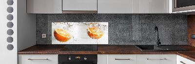 Cooker splashback Oranges under water