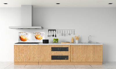 Cooker splashback Oranges under water