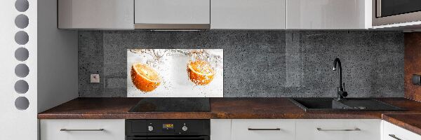 Cooker splashback Oranges under water